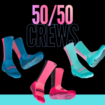 Grip Star 50/50 Crew Socks in three bold colour combination