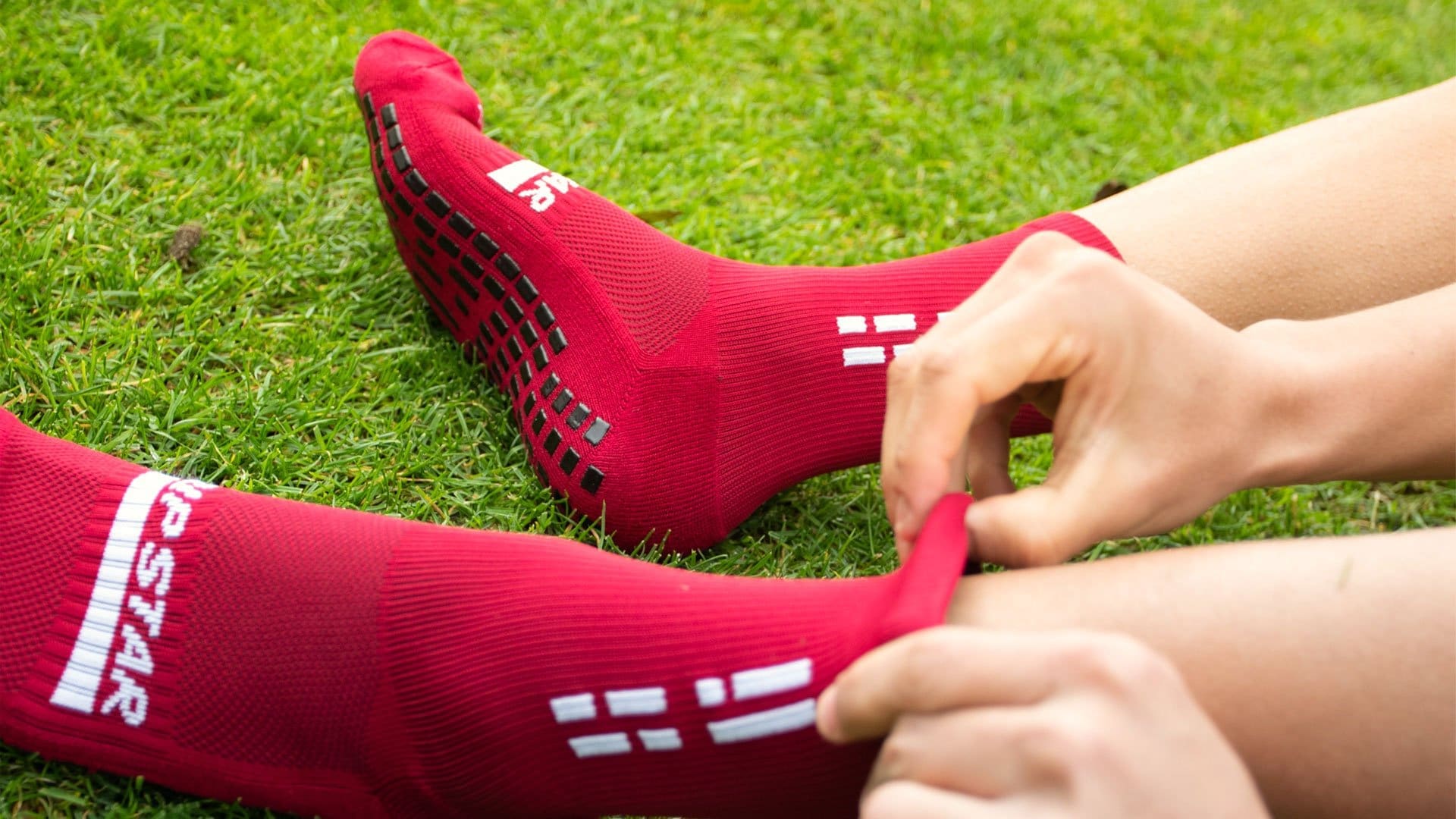Grip Star Socks have a cushioned heel and toe